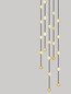 Preview: Nova Luce LED Pendelleuchte Alcinoe dimmbar 64W warmweiss 3000K Schwarz Gold Aluminium Ø38cm 9511018