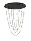 Preview: Nova Luce LED Pendelleuchte Alcinoe dimmbar 102W warmweiss 3000K Schwarz Gold Aluminium Ø84cm 9511019