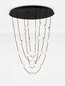 Preview: Nova Luce LED Pendelleuchte Alcinoe dimmbar 102W warmweiss 3000K Schwarz Gold Aluminium Ø84cm 9511019