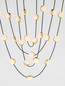 Preview: Nova Luce LED Pendelleuchte Alcinoe dimmbar 102W warmweiss 3000K Schwarz Gold Aluminium Ø84cm 9511019