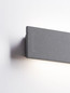 Preview: Nova Luce LED Außen-Wandleuchte Luna 10W warmweiss 3000K IP65 Schwarz Beton 30x10cm 9540234