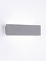 Preview: Nova Luce LED Außen-Wandleuchte Luna 11W warmweiss 3000K IP65 Schwarz Beton 40x10cm 9540235