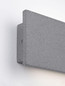 Preview: Nova Luce LED Außen-Wandleuchte Luna 11W warmweiss 3000K IP65 Schwarz Beton 40x10cm 9540235