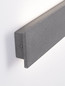 Preview: Nova Luce LED Außen-Wandleuchte Luna 19W warmweiss 3000K IP65 Schwarz Beton 60x10cm 9540236