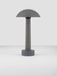 Preview: Nova Luce LED Sockelleuchte Tura 7W warmweiss 3000K IP65 salzwasserfest Schwarz Beton 35cm 9540237