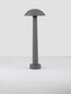 Preview: Nova Luce LED Sockelleuchte Tura 7W warmweiss 3000K IP65 salzwasserfest Schwarz Beton 55cm 9540238