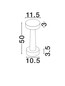 Preview: Nova Luce LED Wegeleuchte Cram 5W warmweiss 3000K IP65 salzwasserfest Schwarz Beton 50cm 9540242