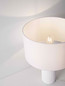 Preview: Nova Luce Tischleuchte Ammos E27 Weiß Textil Gips Ø35cm 9540243