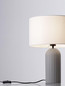 Preview: Nova Luce Tischleuchte Ammos E27 Grau Weiß Textil Beton Ø35cm 9540244