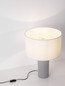 Preview: Nova Luce Tischleuchte Ammos E27 Grau Weiß Textil Beton Ø35cm 9540244