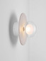 Preview: Nova Luce Wandleuchte Vrahos G9 Beige Glas Beton Ø29,5cm 9540245