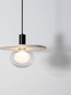 Preview: Nova Luce Pendelleuchte Vrahos G9 Beige Glas Beton Ø29,5cm 9540246