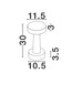 Preview: Nova Luce LED Sockelleuchte Cram 5W warmweiss 3000K IP65 salzwasserfest Weiß Beton 30cm 9540271