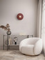Preview: Nova Luce Wandleuchte Vrahos G9 Rot Glas Beton Ø45cm 9540334
