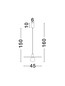 Preview: Nova Luce Pendelleuchte Vrahos G9 Rot Glas Beton Ø45cm 9540335