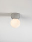 Preview: Nova Luce Deckenleuchte Zero G9 Grau Opal Glas Beton Ø8cm 9577015