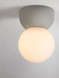 Preview: Nova Luce Deckenleuchte Zero G9 Grau Opal Glas Beton Ø8cm 9577015