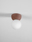 Preview: Nova Luce Deckenleuchte Zero G9 Rot Opal Glas Beton Ø8cm 9577016
