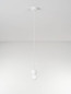 Preview: Nova Luce Pendelleuchte Zero 2-flammig 2xG9 Weiß Opal Glas Gips Ø8cm 9577017