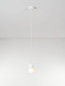 Preview: Nova Luce Pendelleuchte Zero 2-flammig 2xG9 Weiß Opal Glas Gips Ø8cm 9577017