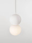 Preview: Nova Luce Pendelleuchte Zero 2-flammig 2xG9 Weiß Opal Glas Gips Ø8cm 9577017