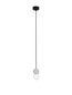 Preview: Nova Luce Pendelleuchte Zero 2-flammig 2xG9 Grau Opal Glas Beton Ø8cm 9577018