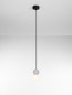 Preview: Nova Luce Pendelleuchte Zero 2-flammig 2xG9 Grau Opal Glas Beton Ø8cm 9577018