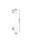 Preview: Nova Luce Pendelleuchte Zero 2-flammig 2xG9 Grau Opal Glas Beton Ø8cm 9577018