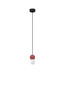 Preview: Nova Luce Pendelleuchte Zero 2-flammig 2xG9 Rot Opal Glas Beton Ø8cm 9577019