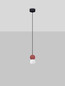 Preview: Nova Luce Pendelleuchte Zero 2-flammig 2xG9 Rot Opal Glas Beton Ø8cm 9577019