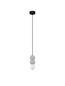 Preview: Nova Luce Pendelleuchte Zero 3-flammig 3xG9 Grau Opal Glas Beton Ø8cm 9577021