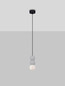 Preview: Nova Luce Pendelleuchte Zero 3-flammig 3xG9 Grau Opal Glas Beton Ø8cm 9577021