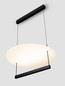 Preview: Nova Luce LED Pendelleuchte Diona dimmbar 40W warmweiss 2700K Schwarz Weiß Aluminium 60x60cm 9580572