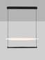 Preview: Nova Luce LED Pendelleuchte Diona dimmbar 55W warmweiss 2700K Schwarz Weiß Aluminium 80x80cm 9580573