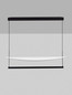 Preview: Nova Luce LED Pendelleuchte Diona dimmbar 81W warmweiss 2700K Schwarz Weiß Aluminium 120x30cm 9580577