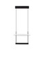 Preview: Nova Luce LED Pendelleuchte Diona dimmbar 29W warmweiss 3000K Schwarz Weiß Aluminium 40x40cm 9580671
