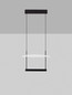 Preview: Nova Luce LED Pendelleuchte Diona dimmbar 29W warmweiss 3000K Schwarz Weiß Aluminium 40x40cm 9580671