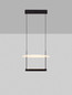 Preview: Nova Luce LED Pendelleuchte Diona dimmbar 29W warmweiss 3000K Schwarz Weiß Aluminium 40x40cm 9580671