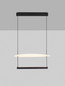 Preview: Nova Luce LED Pendelleuchte Diona dimmbar 40W warmweiss 3000K Schwarz Weiß Aluminium 60x60cm 9580672