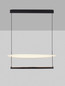 Preview: Nova Luce LED Pendelleuchte Diona dimmbar 55W warmweiss 3000K Schwarz Weiß Aluminium 80x80cm 9580673