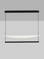 Preview: Nova Luce LED Pendelleuchte Diona dimmbar 81W warmweiss 3000K Schwarz Weiß Aluminium 120x30cm 9580677