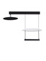 Preview: Nova Luce LED Pendelleuchte Diona dimmbar 35W warmweiss 3000K Schwarz Weiß Aluminium 80x40cm 9580678