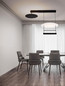 Preview: Nova Luce LED Pendelleuchte Diona dimmbar 35W warmweiss 3000K Schwarz Weiß Aluminium 80x40cm 9580678