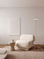 Preview: Nova Luce LED Stehleuchte Olea dimmbar 16W warmweiss 3000K Weiß Aluminium 340cm 9580696