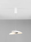 Preview: Nova Luce LED Pendelleuchte Olea dimmbar 22W warmweiss 3000K Weiß Aluminium Ø48cm 9580697