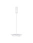 Preview: Nova Luce LED Pendelleuchte Olos dimmbar 21W warmweiss 3000K Weiß Chrom Glas Aluminium Ø35cm 9580700