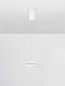 Preview: Nova Luce LED Pendelleuchte Olos dimmbar 21W warmweiss 3000K Weiß Chrom Glas Aluminium Ø35cm 9580700