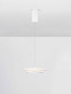 Preview: Nova Luce LED Pendelleuchte Olos dimmbar 21W warmweiss 3000K Weiß Chrom Glas Aluminium Ø35cm 9580700
