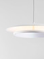 Preview: Nova Luce LED Pendelleuchte Olos dimmbar 21W warmweiss 3000K Weiß Chrom Glas Aluminium Ø35cm 9580700