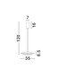 Preview: Nova Luce LED Pendelleuchte Olos dimmbar 21W warmweiss 3000K Weiß Chrom Glas Aluminium Ø35cm 9580700